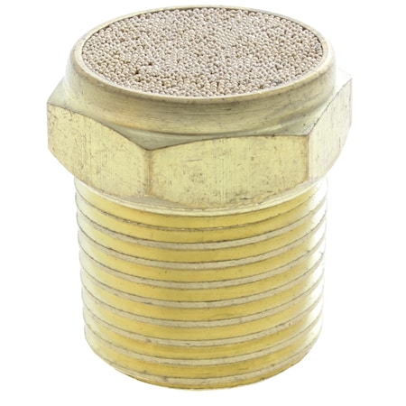 Muffler, Brass Wire Mesh, 1/2 Male NPT